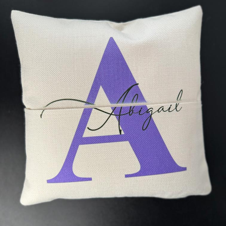 Cojín personalizado con bolsillo lino