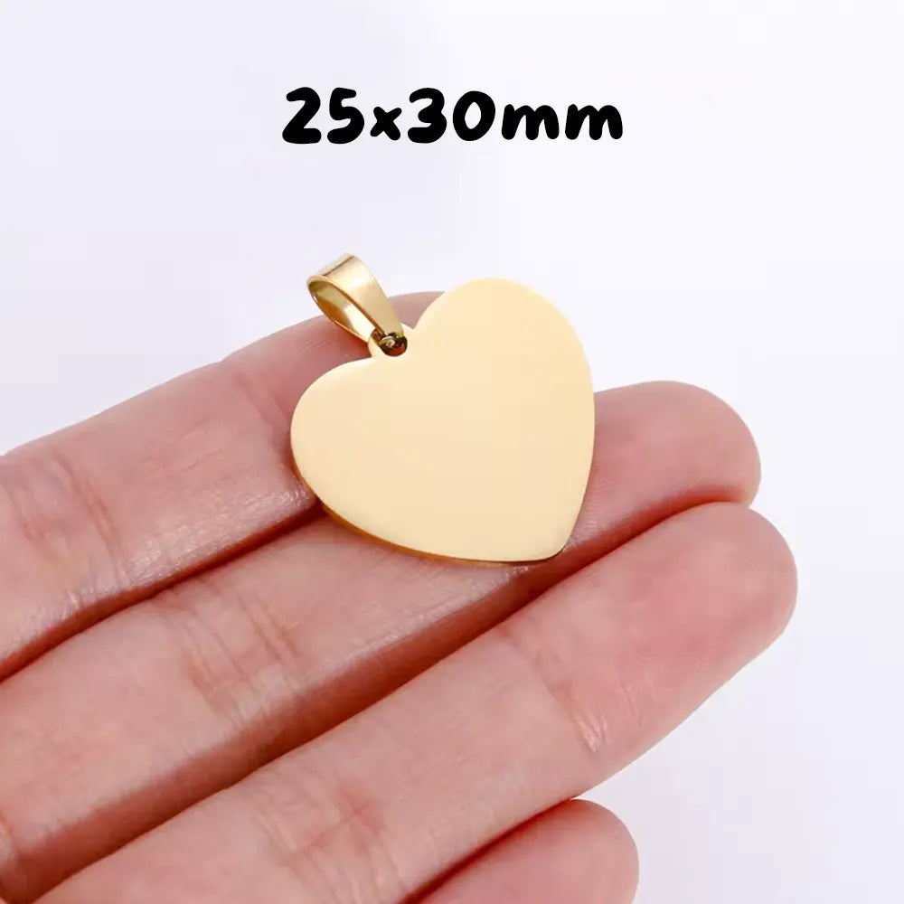 Collar Corazón Personalizado de Acero Inoxidable
