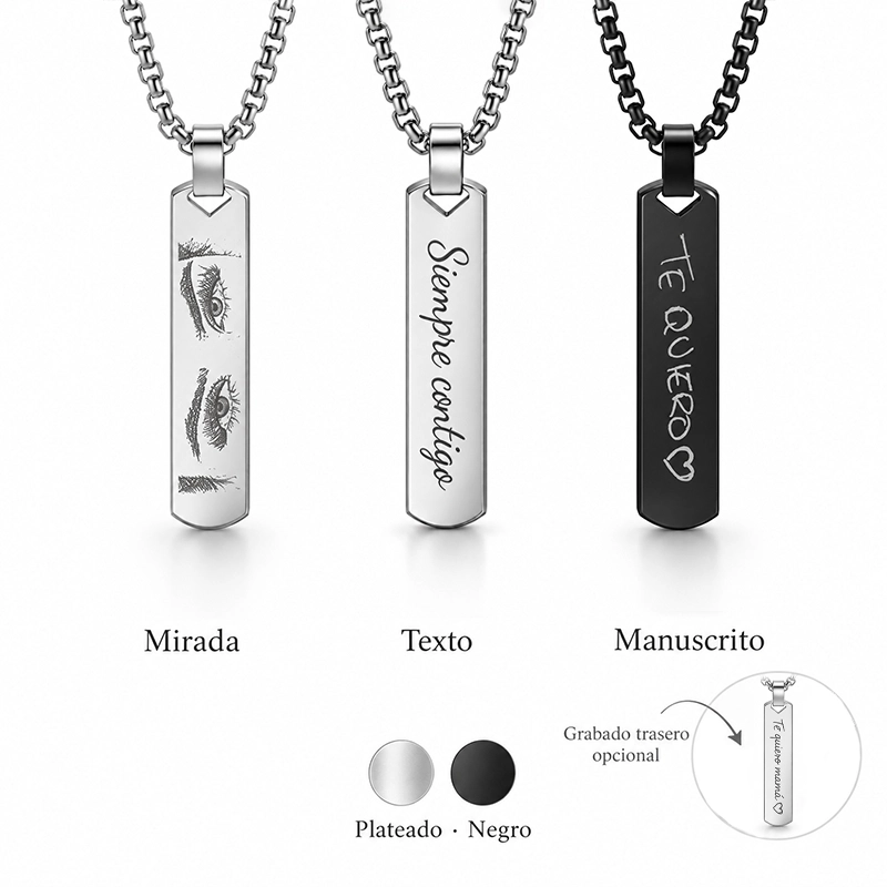 Collar Barra Personalizado de Acero Inoxidable