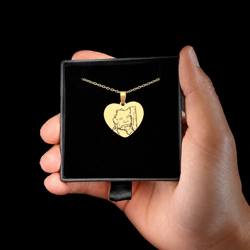 Collar Corazón Personalizado de Acero Inoxidable