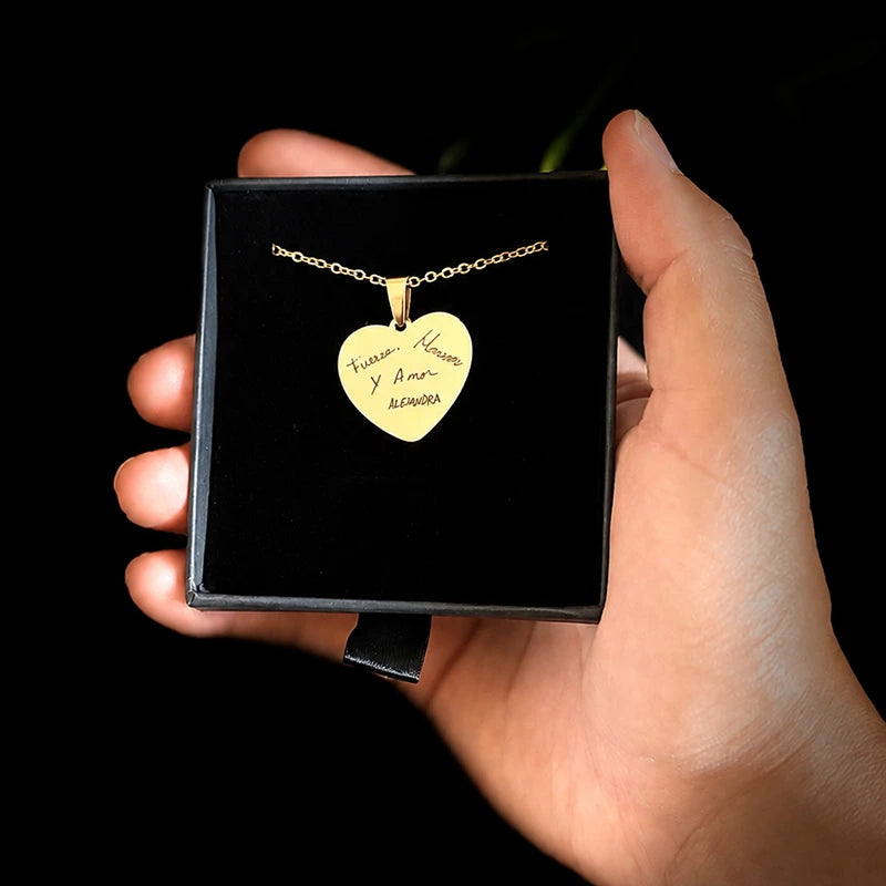 Collar Corazón Personalizado de Acero Inoxidable