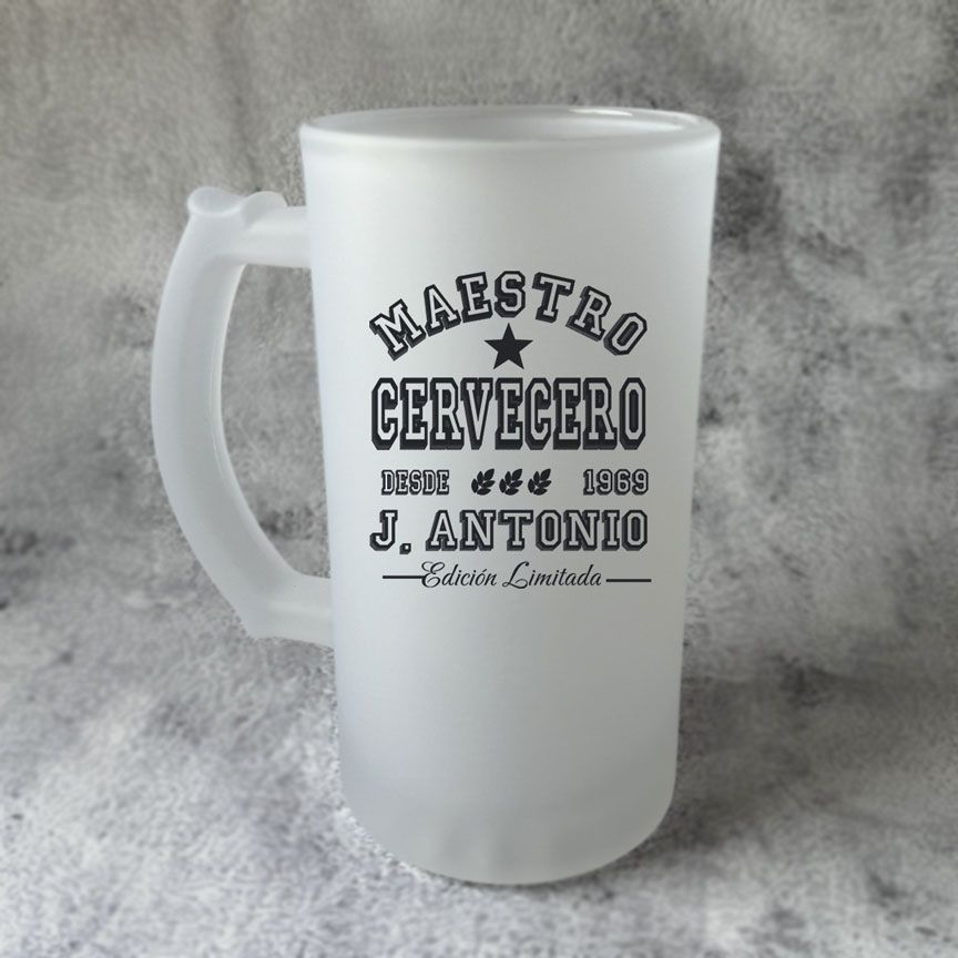 Jarra de cerveza personalizada Maestro Cervecero