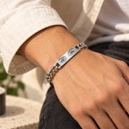 Pulsera Esclava Cadena Cubana Personalizada de Acero Inoxidable